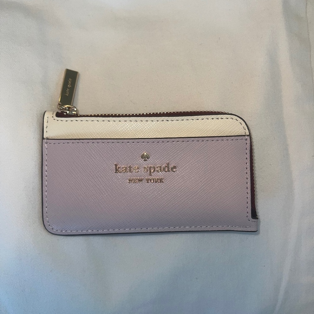 NWOT Kate Spade Madison Color Block Top Zip Card Holder